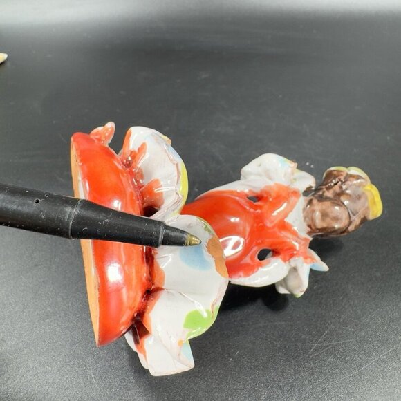 Vintage Hand Made RedWare Pottery Spanish Dancer Artist Signed Figurine Decor - Picture 6 of 12